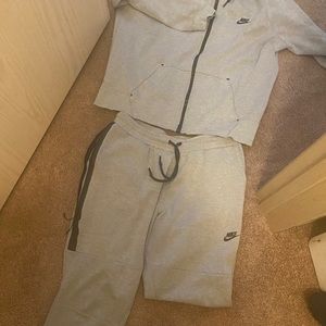 Nike sweat suit with hooded zip and joggers